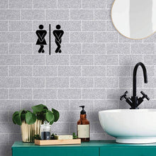 Load image into Gallery viewer, Men Women Sanitary Door Sticker Matte Material Waterproof Oilproof PVC Sticker
