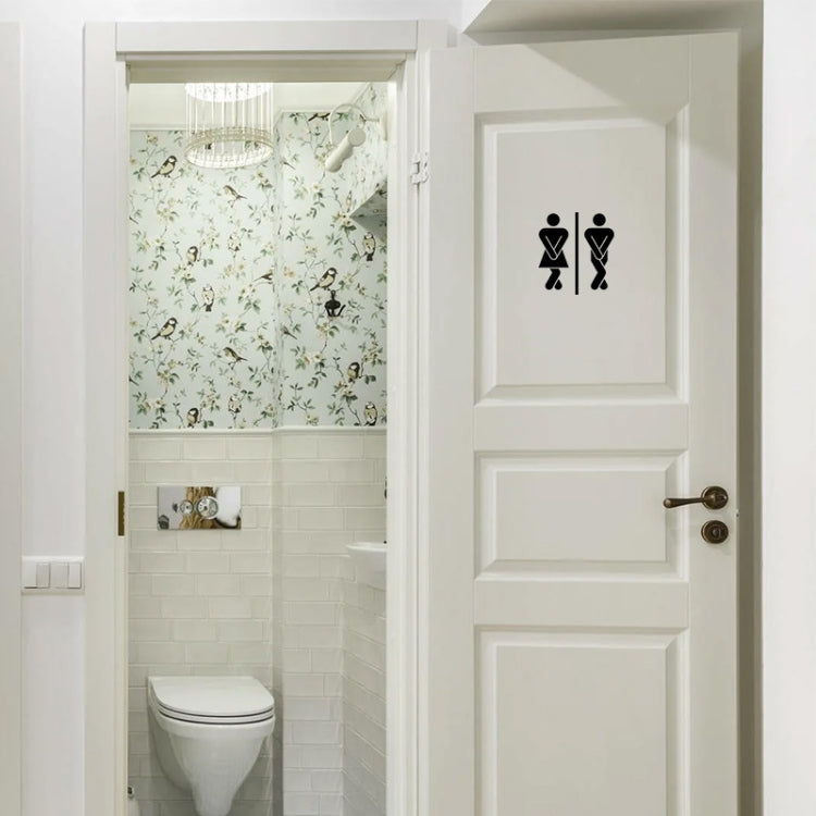 Men Women Sanitary Door Sticker Matte Material Waterproof Oilproof PVC Sticker