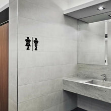 Load image into Gallery viewer, Men Women Sanitary Door Sticker Matte Material Waterproof Oilproof PVC Sticker