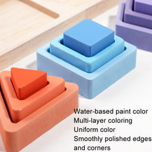 Load image into Gallery viewer, Children Geometric Shapes Color Matching Building Blocks Columns Toys