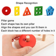 Load image into Gallery viewer, Children Geometric Shapes Color Matching Building Blocks Columns Toys