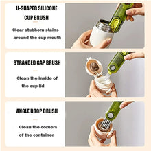 Load image into Gallery viewer, 3 In 1 U Shaped Cup Lid Cleaning Brush Water Bottle Cover Groove Cleaner
