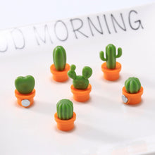 Load image into Gallery viewer, 6pcs /Set Cactus Fridge Stickers Greenery Message Magnetic Cartoon Stickers