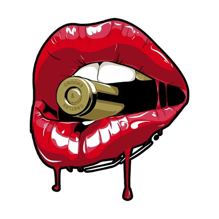 Lip Car Stickers Body Bumper Scratch Stickers, 13x11cm, 20x19cm