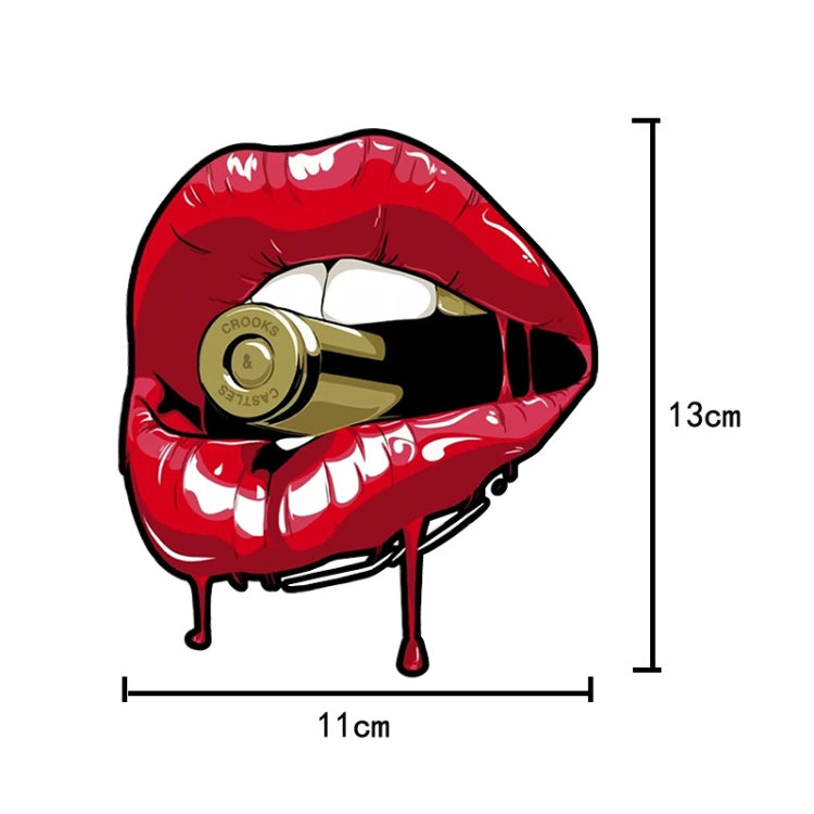 Lip Car Stickers Body Bumper Scratch Stickers, 13x11cm, 20x19cm
