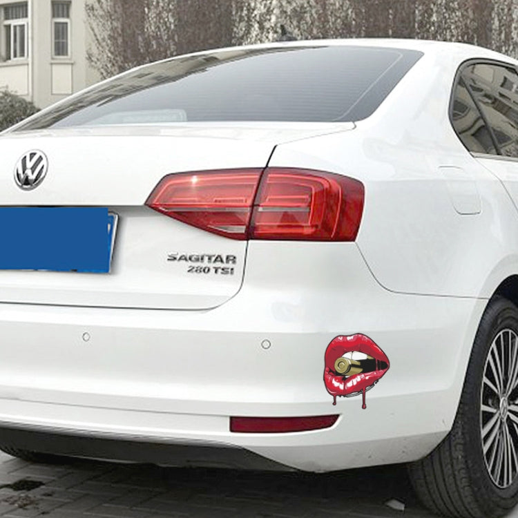 Lip Car Stickers Body Bumper Scratch Stickers, 13x11cm, 20x19cm