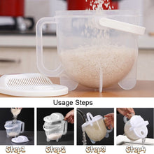 Load image into Gallery viewer, Home Kitchen Rice Washing Sieve Rice Washer Convection Plastic Rice Panner
