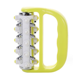 Handheld Curved Five-row Iron Column Roller Soothing Massager