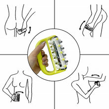 Load image into Gallery viewer, Handheld Curved Five-row Iron Column Roller Soothing Massager