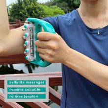 Load image into Gallery viewer, Handheld Curved Five-row Iron Column Roller Soothing Massager