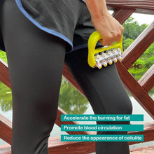 Load image into Gallery viewer, Handheld Curved Five-row Iron Column Roller Soothing Massager