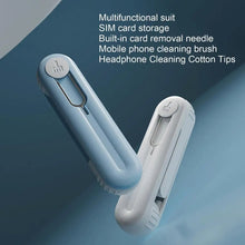 Load image into Gallery viewer, Bluetooth Earphone Cleaning Artifact Phone Dust Removal Tool Multi-Function Cleaning Brush, Sky Blue, Grey