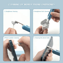 Load image into Gallery viewer, Bluetooth Earphone Cleaning Artifact Phone Dust Removal Tool Multi-Function Cleaning Brush, Sky Blue, Grey