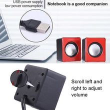 Load image into Gallery viewer, 101TD 2 In 1 Mini Small Audio USB Cable Computer Speakers