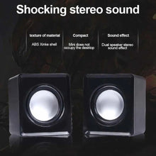 Load image into Gallery viewer, 101TD 2 In 1 Mini Small Audio USB Cable Computer Speakers