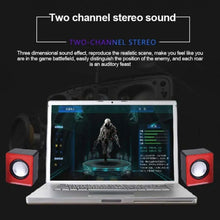 Load image into Gallery viewer, 101TD 2 In 1 Mini Small Audio USB Cable Computer Speakers