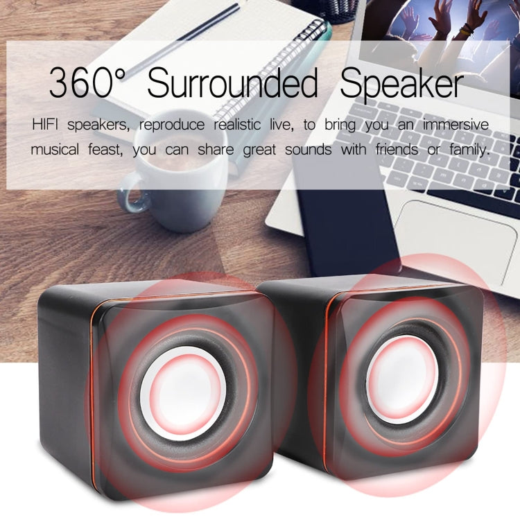 Wired USB Computer Small Sound Desktop Laptop Mini Desk Household Office Bass Speaker