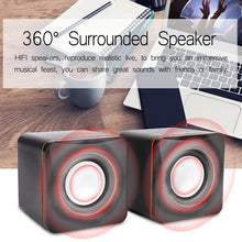 Load image into Gallery viewer, Wired USB Computer Small Sound Desktop Laptop Mini Desk Household Office Bass Speaker