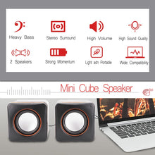 Load image into Gallery viewer, Wired USB Computer Small Sound Desktop Laptop Mini Desk Household Office Bass Speaker