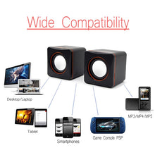 Load image into Gallery viewer, Wired USB Computer Small Sound Desktop Laptop Mini Desk Household Office Bass Speaker