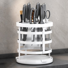 Load image into Gallery viewer, Home Thicken Knife Organizer Chopstick Cylinder Kitchen Drainage Countertop Shelf, Fixed (White), Fixed (Black), Fixed (Creamy), Rotary (White), Rotary (Black), Rotary (Creamy)