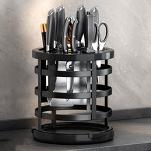 Load image into Gallery viewer, Home Thicken Knife Organizer Chopstick Cylinder Kitchen Drainage Countertop Shelf, Fixed (White), Fixed (Black), Fixed (Creamy), Rotary (White), Rotary (Black), Rotary (Creamy)