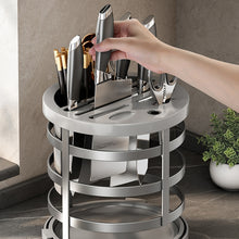 Load image into Gallery viewer, Home Thicken Knife Organizer Chopstick Cylinder Kitchen Drainage Countertop Shelf, Fixed (White), Fixed (Black), Fixed (Creamy), Rotary (White), Rotary (Black), Rotary (Creamy)