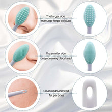 Load image into Gallery viewer, Silicone Cleaning Brush Beauty Tool Double Side Nose To Clean Blackhead Removers