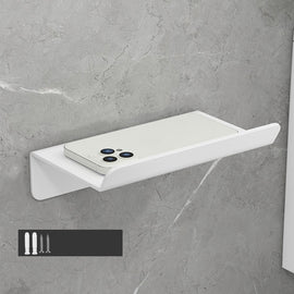 Bathroom Roll Paper Holder No-Punch Cell Phone Storage Shelf, Phone Rack (White), Paper Rack (White）, Phone Rack (Black), Paper Rack (Black), Phone Rack (Gray), Paper Rack (Gray)