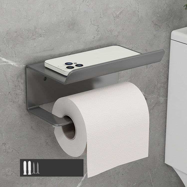 Bathroom Roll Paper Holder No-Punch Cell Phone Storage Shelf, Phone Rack (White), Paper Rack (White）, Phone Rack (Black), Paper Rack (Black), Phone Rack (Gray), Paper Rack (Gray)