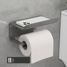 Load image into Gallery viewer, Bathroom Roll Paper Holder No-Punch Cell Phone Storage Shelf, Phone Rack (White), Paper Rack (White）, Phone Rack (Black), Paper Rack (Black), Phone Rack (Gray), Paper Rack (Gray)