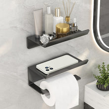 Load image into Gallery viewer, Bathroom Roll Paper Holder No-Punch Cell Phone Storage Shelf, Phone Rack (White), Paper Rack (White）, Phone Rack (Black), Paper Rack (Black), Phone Rack (Gray), Paper Rack (Gray)