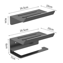 Load image into Gallery viewer, Bathroom Roll Paper Holder No-Punch Cell Phone Storage Shelf, Phone Rack (White), Paper Rack (White）, Phone Rack (Black), Paper Rack (Black), Phone Rack (Gray), Paper Rack (Gray)