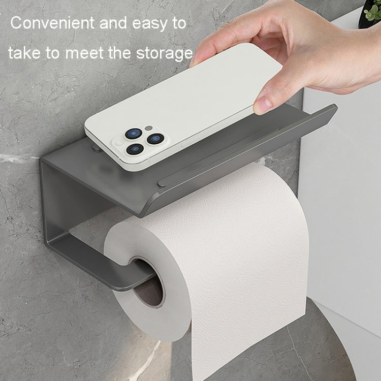Bathroom Roll Paper Holder No-Punch Cell Phone Storage Shelf, Phone Rack (White), Paper Rack (White）, Phone Rack (Black), Paper Rack (Black), Phone Rack (Gray), Paper Rack (Gray)
