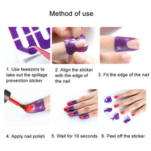 Load image into Gallery viewer, 10pcs /Pack Nail Art Nail Polish Anti-Spill U-Shape Stickers