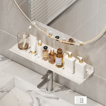 Load image into Gallery viewer, Faucet Rack Home Bathroom Vanity Shelf No Hole Storage Shelf, 30cm (White), 40cm (White), 50cm (White), 30cm (Black), 40cm (Black), 50cm (Black), 30cm (Gray), 40cm (Gray), 50cm (Gray), 50cm U-shaped (White), 50cm U-shaped (Black), 50cm U-shaped (Gray)