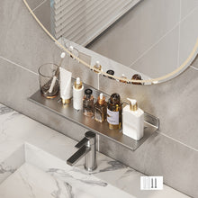 Load image into Gallery viewer, Faucet Rack Home Bathroom Vanity Shelf No Hole Storage Shelf, 30cm (White), 40cm (White), 50cm (White), 30cm (Black), 40cm (Black), 50cm (Black), 30cm (Gray), 40cm (Gray), 50cm (Gray), 50cm U-shaped (White), 50cm U-shaped (Black), 50cm U-shaped (Gray)