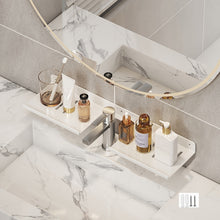 Load image into Gallery viewer, Faucet Rack Home Bathroom Vanity Shelf No Hole Storage Shelf, 30cm (White), 40cm (White), 50cm (White), 30cm (Black), 40cm (Black), 50cm (Black), 30cm (Gray), 40cm (Gray), 50cm (Gray), 50cm U-shaped (White), 50cm U-shaped (Black), 50cm U-shaped (Gray)