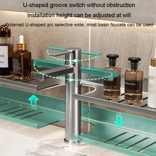 Load image into Gallery viewer, Faucet Rack Home Bathroom Vanity Shelf No Hole Storage Shelf, 30cm (White), 40cm (White), 50cm (White), 30cm (Black), 40cm (Black), 50cm (Black), 30cm (Gray), 40cm (Gray), 50cm (Gray), 50cm U-shaped (White), 50cm U-shaped (Black), 50cm U-shaped (Gray)