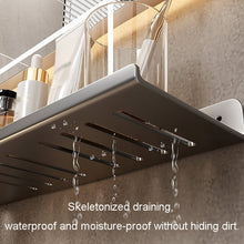 Load image into Gallery viewer, Faucet Rack Home Bathroom Vanity Shelf No Hole Storage Shelf, 30cm (White), 40cm (White), 50cm (White), 30cm (Black), 40cm (Black), 50cm (Black), 30cm (Gray), 40cm (Gray), 50cm (Gray), 50cm U-shaped (White), 50cm U-shaped (Black), 50cm U-shaped (Gray)