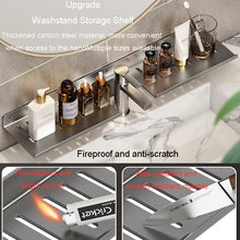 Load image into Gallery viewer, Faucet Rack Home Bathroom Vanity Shelf No Hole Storage Shelf, 30cm (White), 40cm (White), 50cm (White), 30cm (Black), 40cm (Black), 50cm (Black), 30cm (Gray), 40cm (Gray), 50cm (Gray), 50cm U-shaped (White), 50cm U-shaped (Black), 50cm U-shaped (Gray)