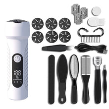Load image into Gallery viewer, Electric Foot File Pedicure Kit Waterproof Feet Callus Remover, White, Kit 1 White, Kit 2  White, Matte Black, Kit 1 Black, Kit 2  Black