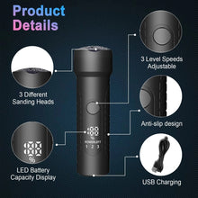 Load image into Gallery viewer, Electric Foot File Pedicure Kit Waterproof Feet Callus Remover, White, Kit 1 White, Kit 2  White, Matte Black, Kit 1 Black, Kit 2  Black