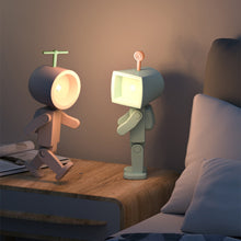 Load image into Gallery viewer, Mini Astronaut Magnetic LED Night Light Desktop Building Block Ornaments Desk Lamp, Round White, Round Pink, Round Blue, Round Green, Square White, Square Pink, Square Blue, Square Green