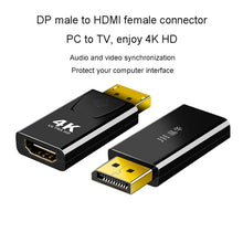 Load image into Gallery viewer, JINGHUA DP Male To HDMI Female Adapter Video Audio Connector, 1080P Universal Version, 4K Universal Version