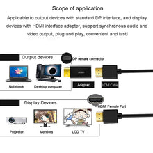 Load image into Gallery viewer, JINGHUA DP Male To HDMI Female Adapter Video Audio Connector, 1080P Universal Version, 4K Universal Version