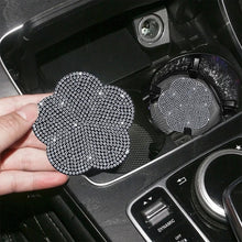 Load image into Gallery viewer, Car-mounted Diamond-filled Plum Blossom Decorated PVC Water Coaster