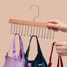 Load image into Gallery viewer, Wooden Sling Hanger Lingerie Vest Tie Organizer Household Wave Drying Racks