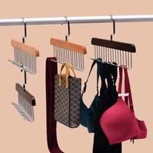 Load image into Gallery viewer, Wooden Sling Hanger Lingerie Vest Tie Organizer Household Wave Drying Racks