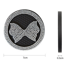 Load image into Gallery viewer, Car Multifunctional Anti-slip Coaster with Diamond Bow Crystal